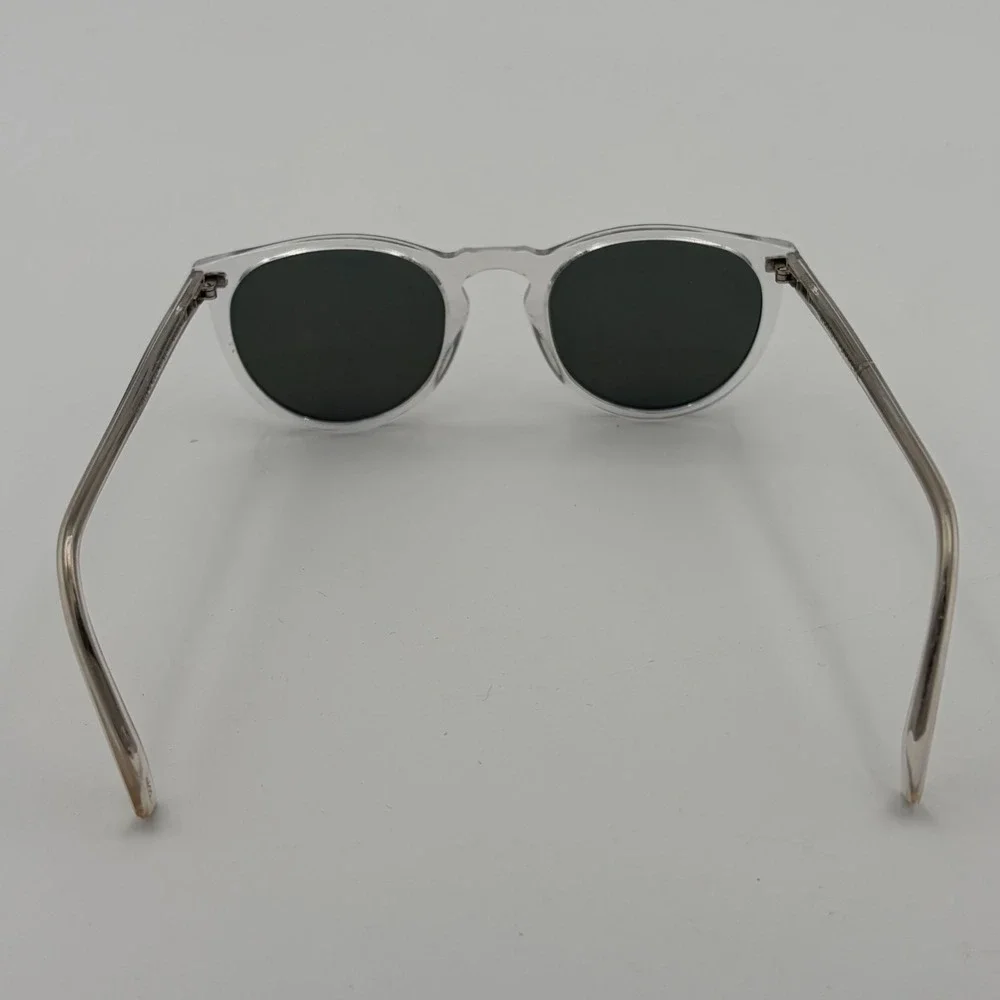 Warby Parker Glasses Frames Clear Silver Round Haskell Frame Only